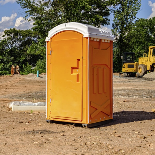 can i customize the exterior of the porta potties with my event logo or branding in Bascom